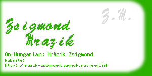 zsigmond mrazik business card