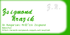 zsigmond mrazik business card